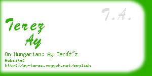 terez ay business card